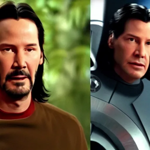 Image similar to Keanu Reeves in Star Trek 4K quality super realistic