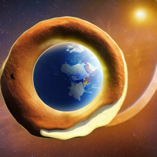 Image similar to earth planet with shape of donut