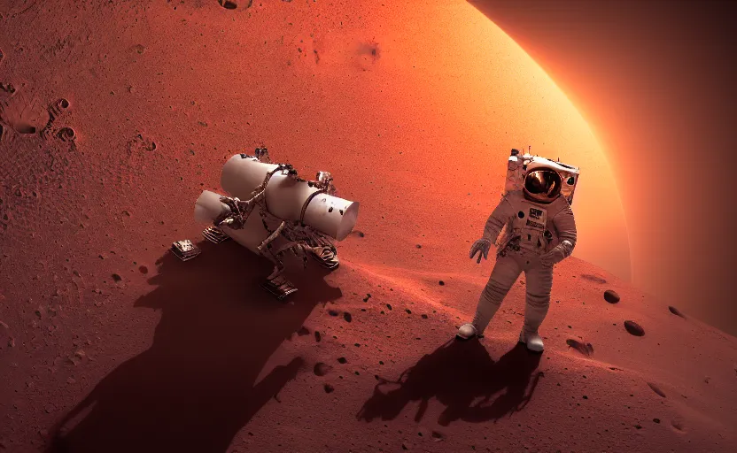 Prompt: ultra detailed studio photography of the first man on the mars, cinematic lighting, 8 k