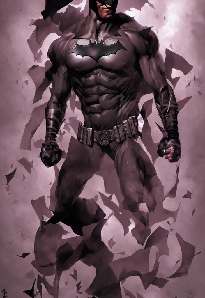 Image similar to beautiful young adult muscular slim batman character design by stanley lau, lee bermejo, alex ross, greg rutkowski, peter mohrbacher, vivid color scheme