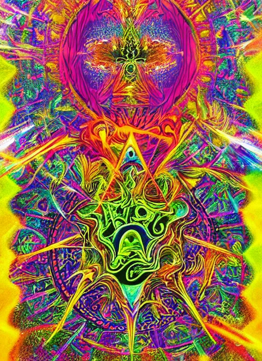 Prompt: dmt powder, psychedelic art, vision quest