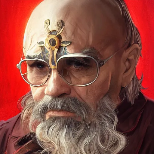 Prompt: charles manson wearing sunglasses as a warrior, d & d, muscular, fantasy, intricate, elegant, highly detailed, digital painting, artstation, concept art, smooth, sharp focus, illustration, art by artgerm and greg rutkowski and alphonse mucha