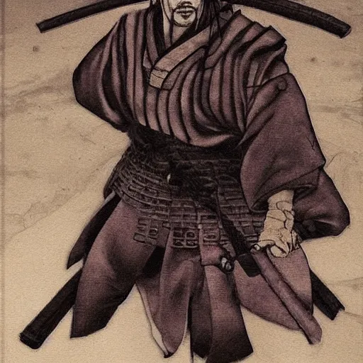 Image similar to realistic samurai in a old art japonese