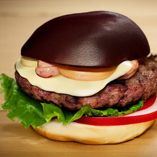 Image similar to burger with a blobfish inside, extremely detailed, 8k resolution, high detail