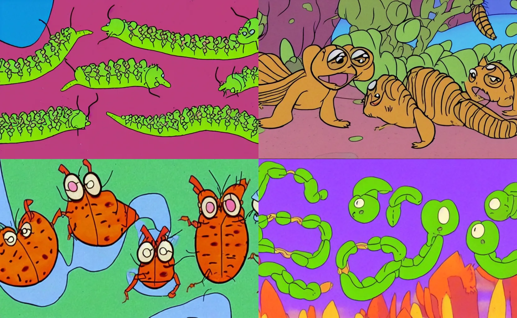 Still From A 90s Cartoon About Caterpillars Stable Diffusion OpenArt