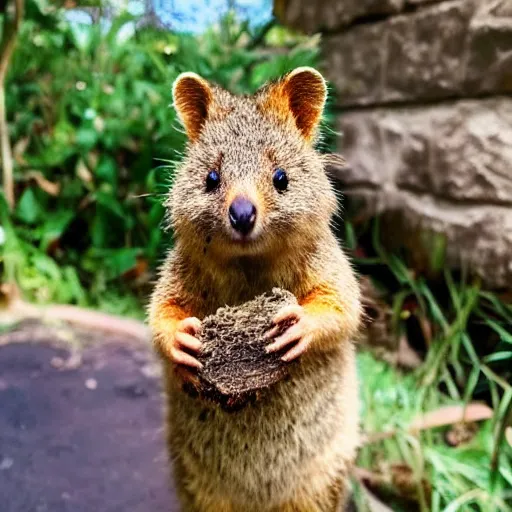 Prompt: a quokka wearing a hawaii shirt