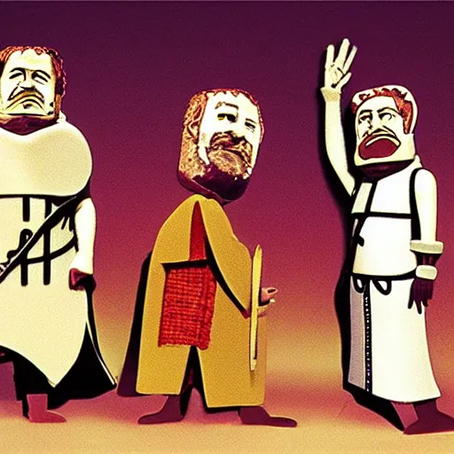 Prompt: monty python cutout animation by terry gilliam