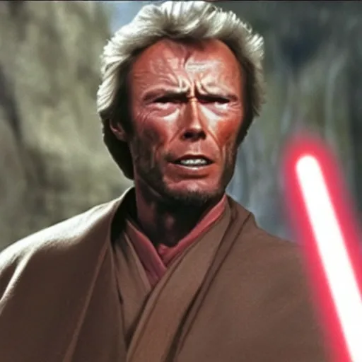 Prompt: clint eastwood as a Jedi