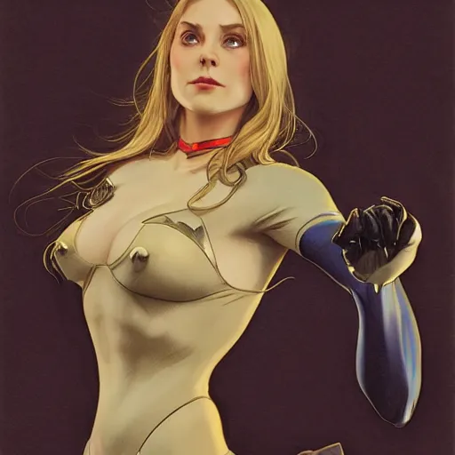 Image similar to Erin Moriarty as Cat Woman, highly detailed, digital painting, artstation, concept art, smooth, sharp focus, illustration, ArtStation, art by artgerm and greg rutkowski and alphonse mucha and J. C. Leyendecker and Edmund Blair Leighton and Katsuhiro Otomo and Geof Darrow and Phil hale and Ashley wood and Ilya repin and Charlie Bowater