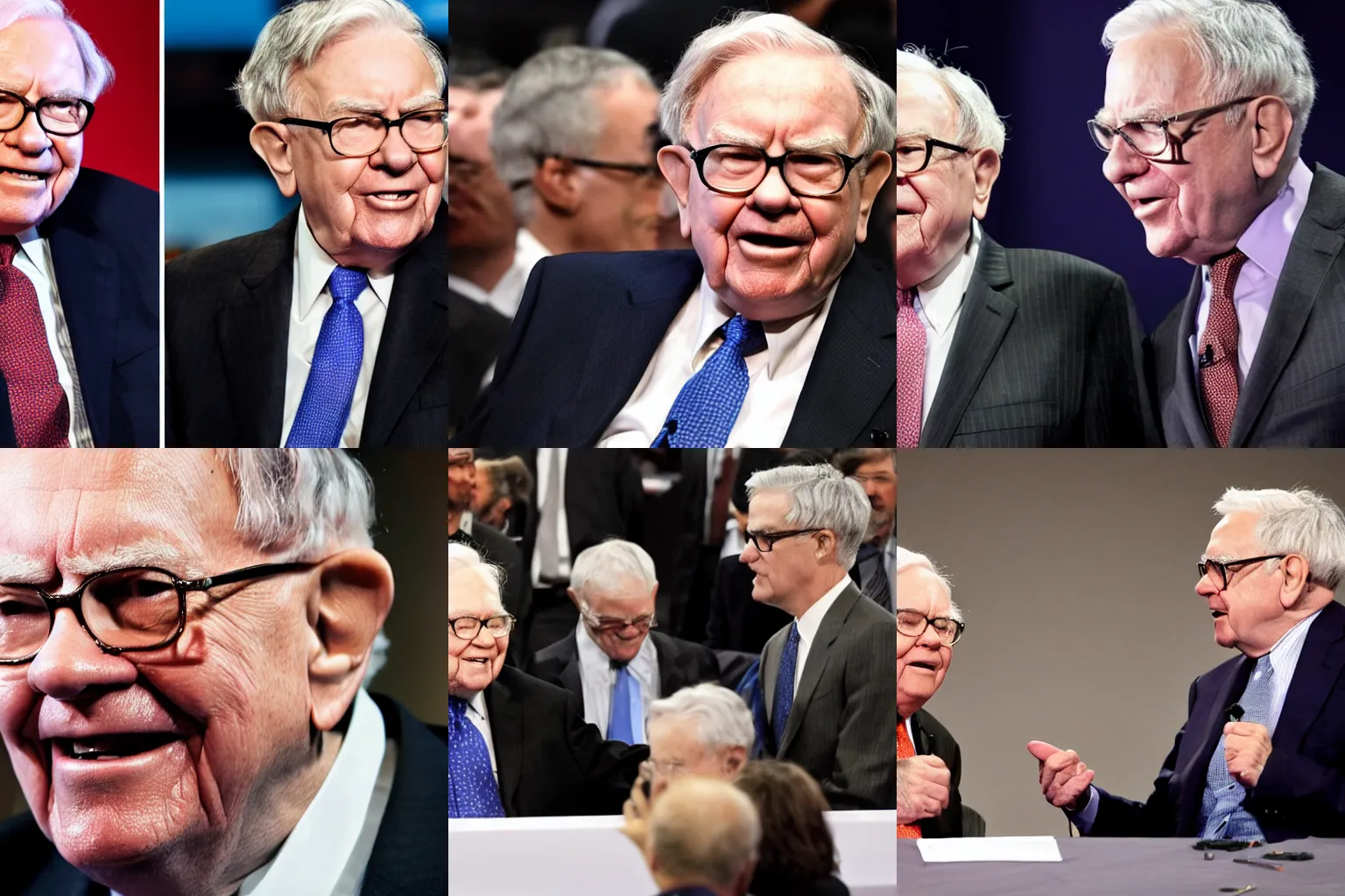 Prompt: warren buffet in a fistfight with jerome powell