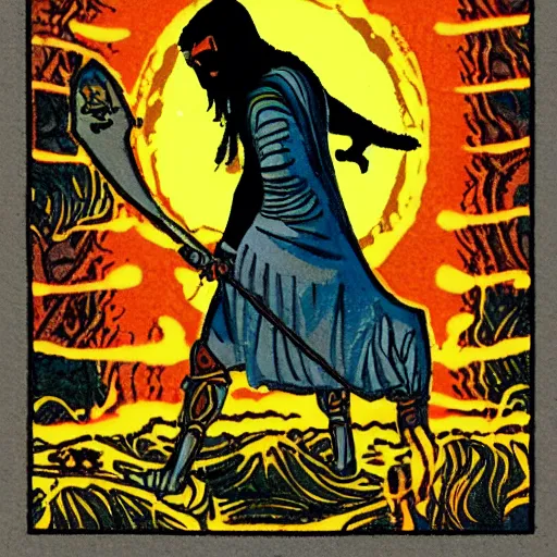 Prompt: alternative tarot card, leaving much for the imagination to introspect
