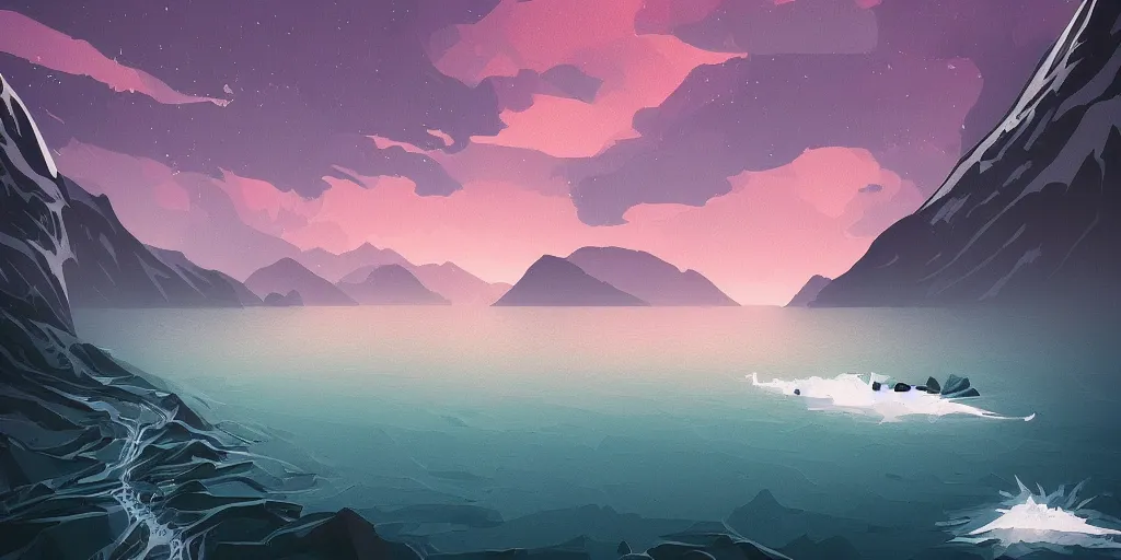 Image similar to the fjords of norway by petros afshar speedart