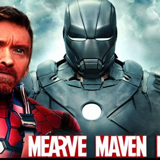 Image similar to low budget ironperson, knockoff marvel film still