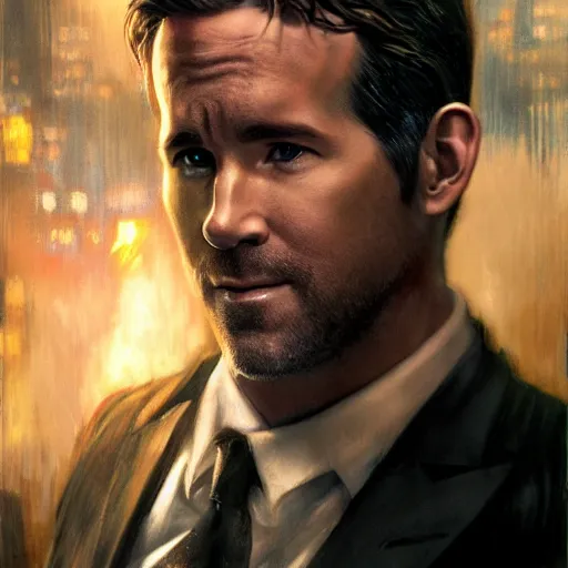 Image similar to ryan reynolds as spider - man, wearing a black and blue suit, cinematic, volumetric lighting, f 8 aperture, cinematic eastman 5 3 8 4 film, photorealistic by greg rutkowski, by stanley artgerm, by alphonse mucha