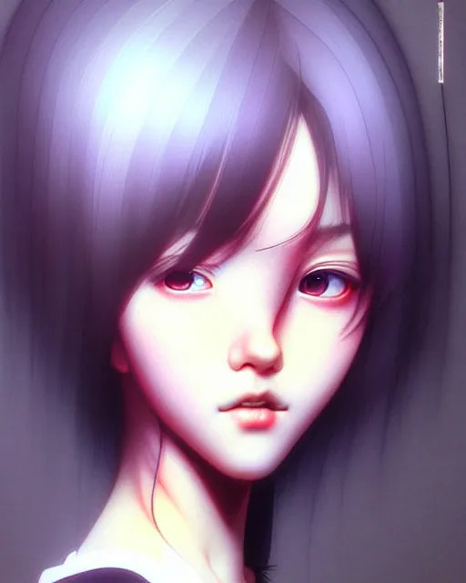 Image similar to beautiful portrait of the popular girl, by katsuhiro otomo, yoshitaka amano, nico tanigawa, and artgerm rendered with 3 d effect.