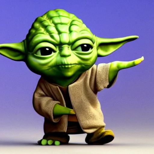 Prompt: yoda in the style of pixar 3d animation
