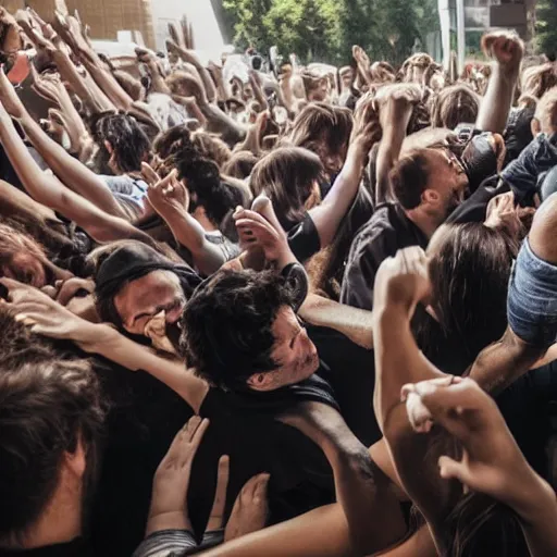 Image similar to moshpit in a public toilet