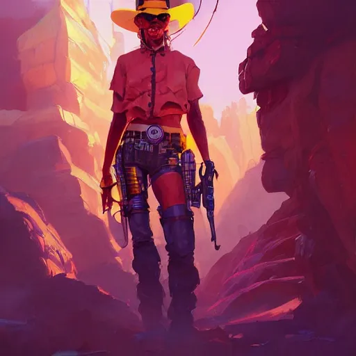 Image similar to cyberpunk wild west, behance hd artstation by jesper ejsing, by rhads, makoto shinkai and lois van baarle, ilya kuvshinov, ossdraws