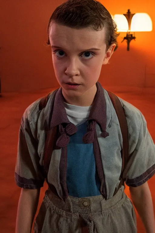 Image similar to eleven from stranger things flying