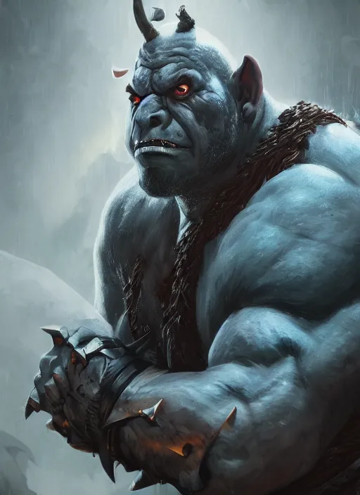 Prompt: A fantasy comic book style portrait painting of a brutal male orc elder, unreal 5, DAZ, hyperrealistic, octane render, cosplay, RPG portrait, dynamic lighting