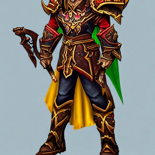 Image similar to Blood Elf Paladin in the style of Samwise Didier