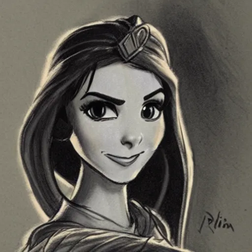 Image similar to milt kahl sketch of victoria justice as princess padme in star wars episode 3