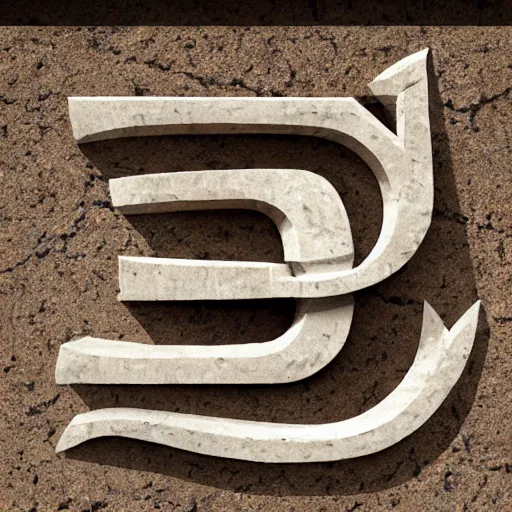 Prompt: uppercase letter S, carved in stone, roman inscription, trajan, detailed, trending dribbble, behance