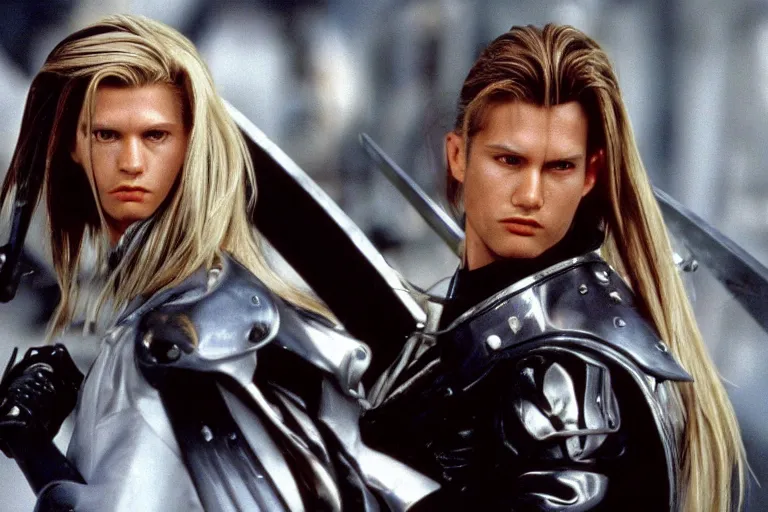 Image similar to Sephiroth in Starship Troopers (1997), highly detailed, high quality, HD, 4k, 8k, Canon 300mm, professional photographer, 40mp, lifelike, top-rated, award winning, realistic, sharp, no blur, edited, corrected, trending