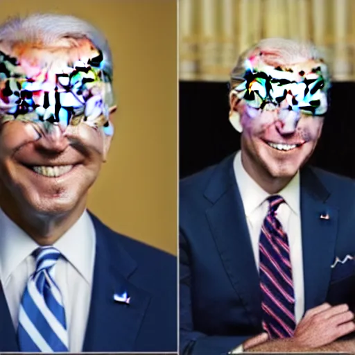 Image similar to A portrait photo of joe biden teams up with a teenage joe biden, perfect faces, 50 mm, award winning photography