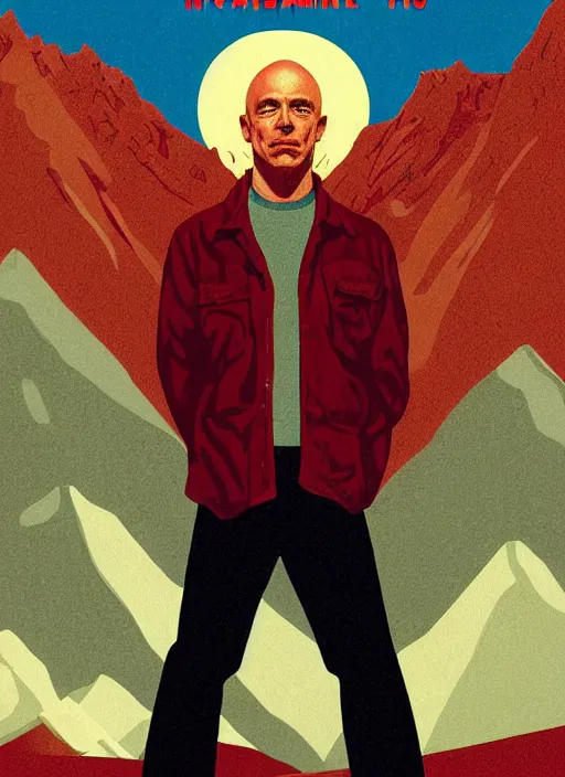 Image similar to Twin Peaks poster artwork by Michael Whelan and Bob Larkin, of portrait of Joe Rogan in red flannel, spotlight from the sky shining on him, from scene from Twin Peaks, clean, simple illustration, nostalgic, domestic