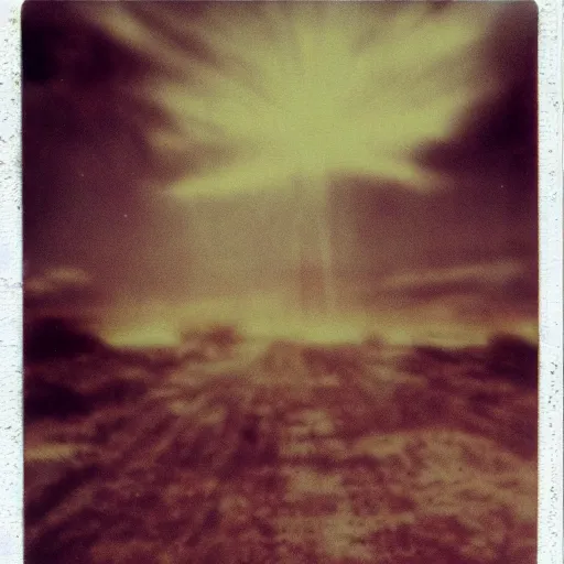 Prompt: The last polaroid from earth, apocalyptic, end of days