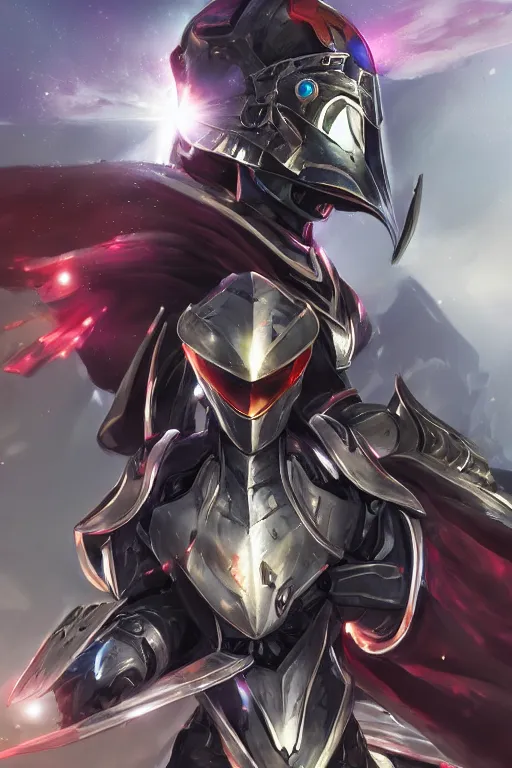 Image similar to helmet armor guardian destiny in witch queen illumination ray tracing hdr fanart arstation by sung choi robot ninja mask and eric pfeiffer and gabriel garza and casper konefal