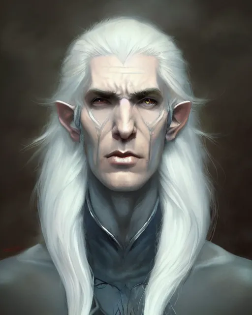 character portrait of a slender half - elven man with | Stable Diffusion