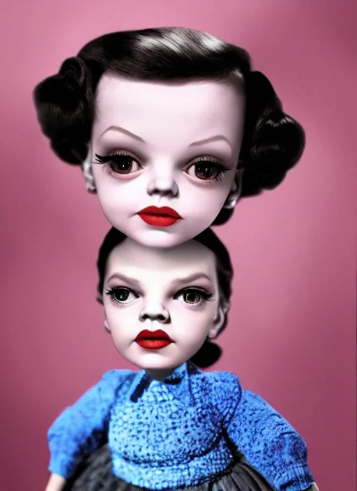 Prompt: a young judy garland as a mark ryden doll, detailed digital art, trending on Artstation