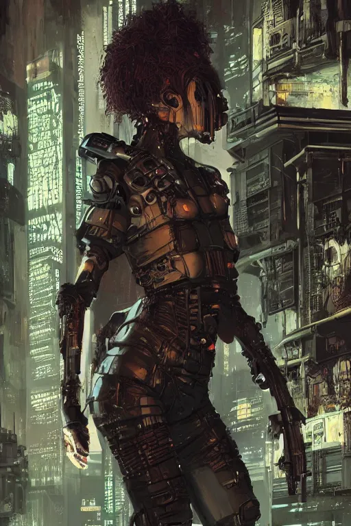 Prompt: Dark cyberpunk underground club girl. Biopunk, body armor, high detail, photorealism, full length view, concept art, Dan Mumford, Greg Rutkowski, Quixel Megascans, octane render, 16k, 8k, photoillustration