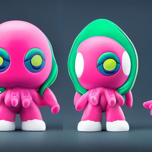 Image similar to ultra cute design for a Cthulhu art vinyl toy Pixar studio lighting product shot 8k hd