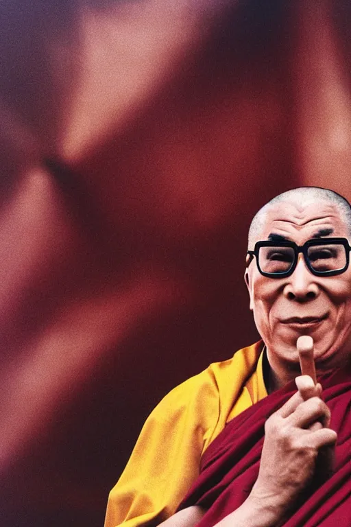 Prompt: detailed illustration, dalai lama as a 1 9 8 0 s wrestling action figure, ultra realistic, dramatic lighting