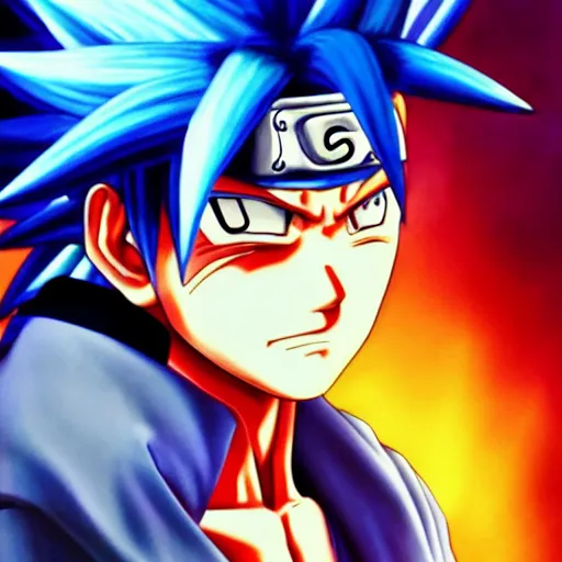 Prompt: ultra realistic portrait painting of a fusion of sasuke and naruto, art by akira toriyama, 4 k, dragon ball artstyle, cel shaded, highly detailed, epic lighting, full body