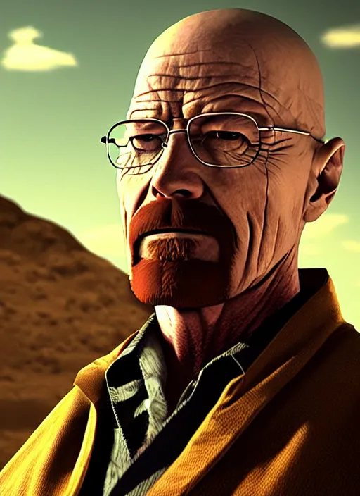 Prompt: Walter white in the video game Valorant, cinematic shot