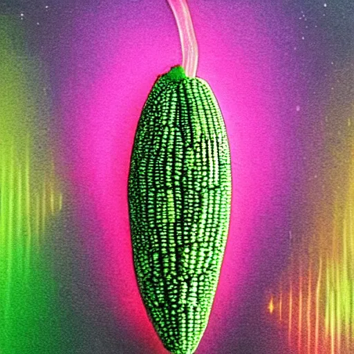 Prompt: glow in the dark corn