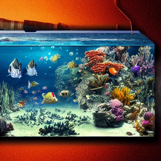 Image similar to Underwater scene, digital art, 8k, fine details, trending on artstation