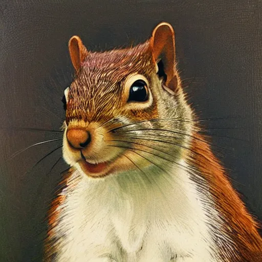 Image similar to by waterhouse, picture portrait of a squirrel in delta aviator cap, photorealism, 8 k,