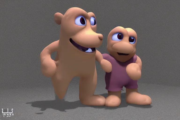 Image similar to huggy wuggy, rendered in unreal engine
