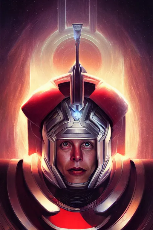 Image similar to elon musk as thor, realistic portrait, symmetrical, highly detailed, digital painting, artstation, concept art, smooth, sharp focus, illustration, cinematic lighting, art by artgerm and greg rutkowski and alphonse mucha