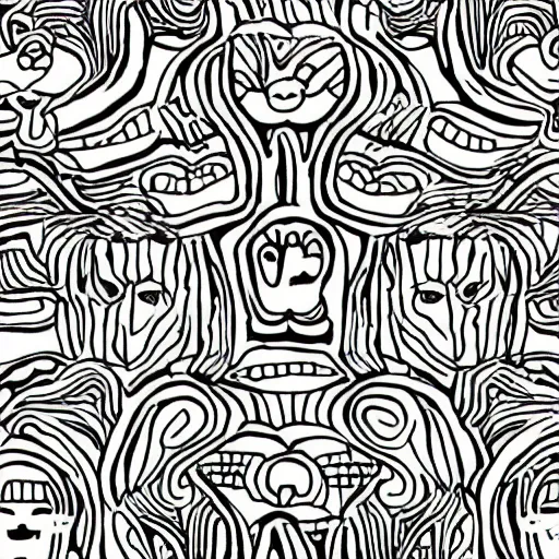 Image similar to outline of faces, wallpaper