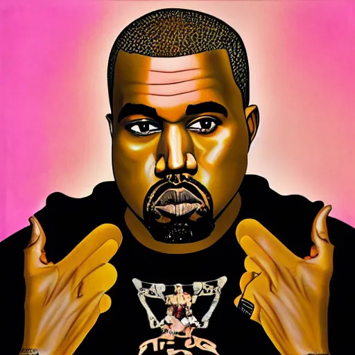 Prompt: kanye west by stephen bliss