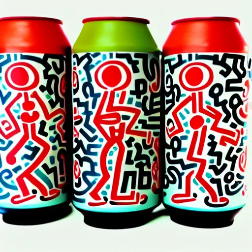 Image similar to keith haring soda can design