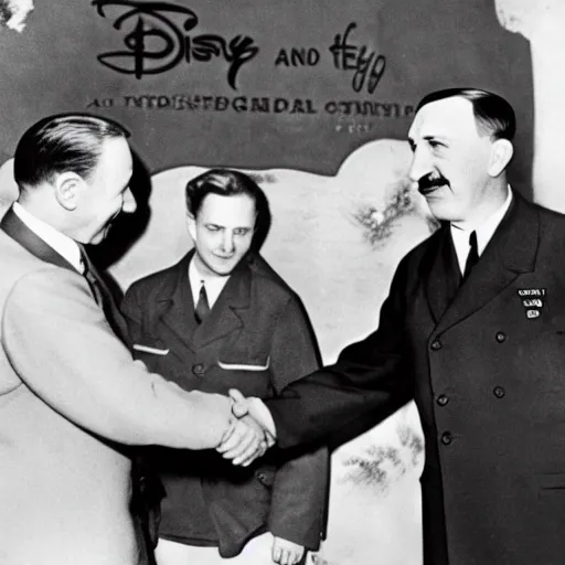 Image similar to walt disney greets hitler