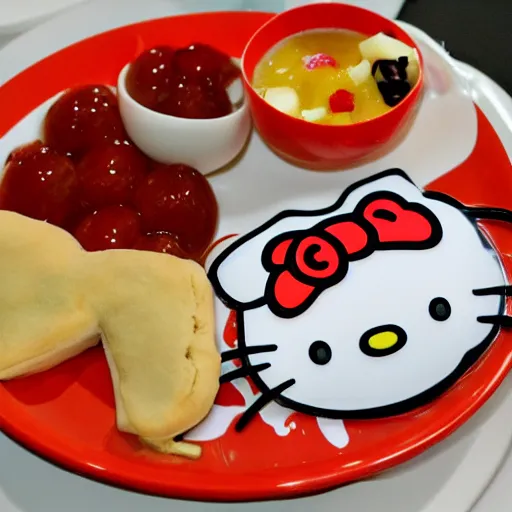 Image similar to food with hellokitty