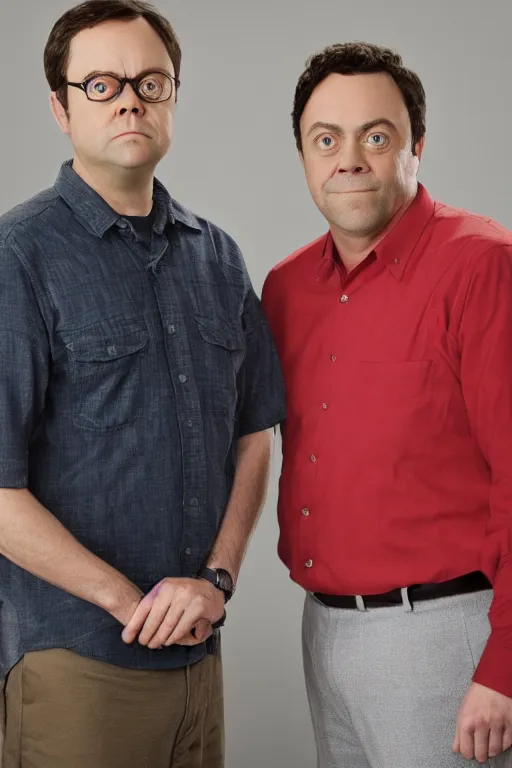 Image similar to portrait photo of dwight schrute and joe lo truglio